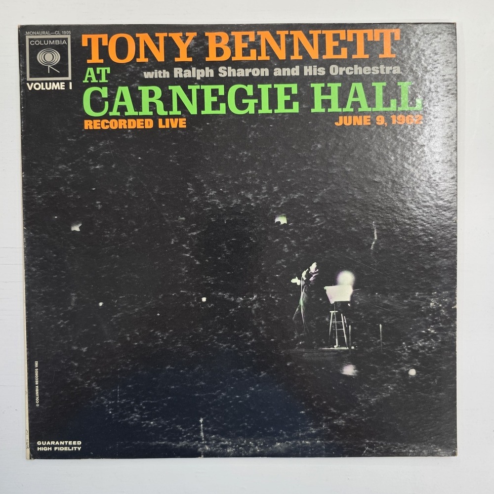 Tony Bennett At Carnegie Hall Recorded Live June 9 1962 LP Vocal Jazz Columbia